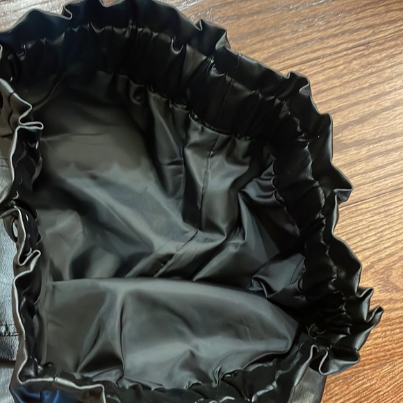 Ramisu FAUX LEATHER shorts paper bag gathered elasticized waist big pockets XL - Picture 9 of 13